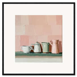 Gerahmter Kunstdruck Pastell-Minimalismus