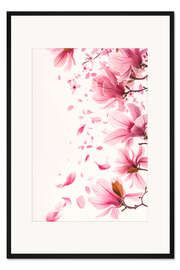 Gerahmter Kunstdruck Magnolien Zauber