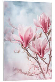 Tableau en aluminium Pastel Magnolias