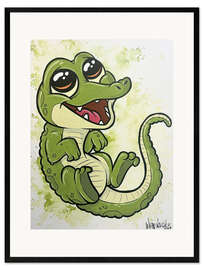 Framed art print Little Crocodile