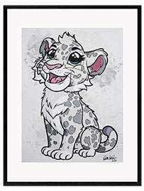 Innrammet kunsttrykk Snow Leopard