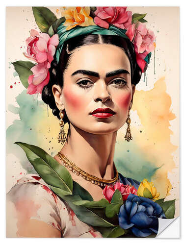 Selvklebende plakat Frida Kahlo in the Sunlight