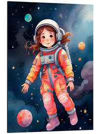 Aluminium print Astrogirl