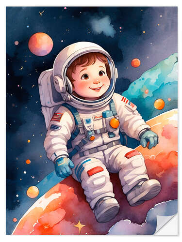 Selvklebende plakat Astronaut Boy I