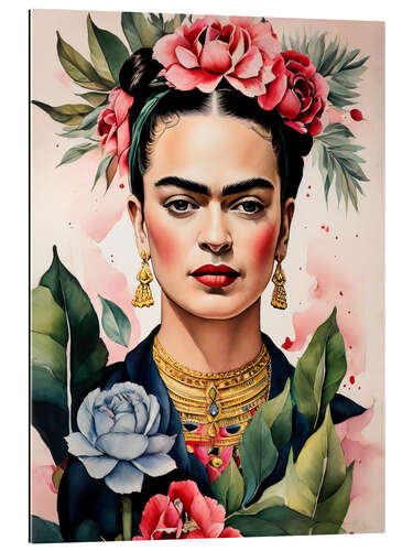 Galleritryk Frida Kahlo With Roses