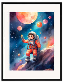 Gerahmter Kunstdruck Astronautenjunge II