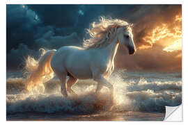 Sisustustarra Enchanting Unicorn Gallops Along a Beach