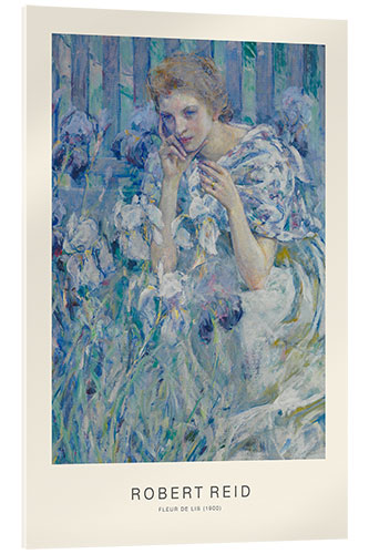 Tableau en verre acrylique Fleur de Lis, 1900 - Robert Reid