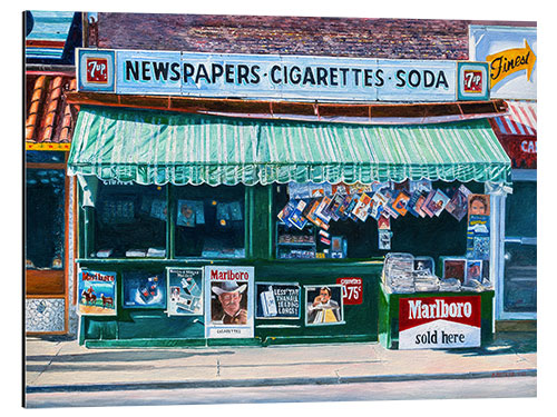 Aluminium print Newspaper Stand, NYC, 2012