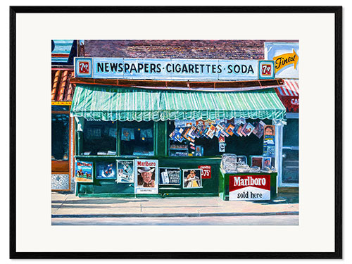 Framed art print Newspaper Stand, NYC, 2012