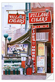 Selvklebende plakat Village Cigars, 2007