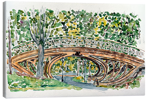 Stampa su tela Gothic Bridge, Central Park