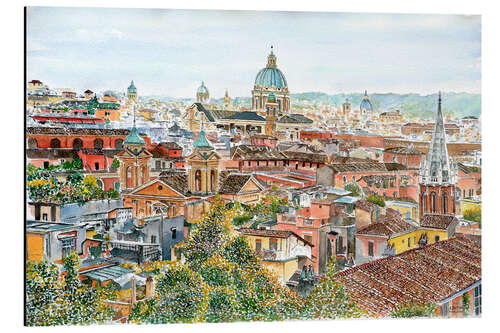 Cuadro de aluminio Rome, overview from the Borghese Gardens, 2013