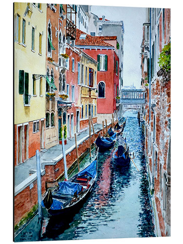 Aluminium print Venice, Canal, 2015