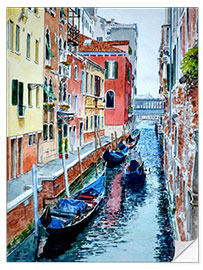 Selvklebende plakat Venice, Canal, 2015