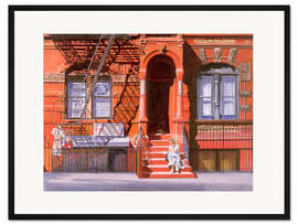 Gerahmter Kunstdruck Sunday Afternoon, East 7th Street, Lower East Side, NYC, 2006