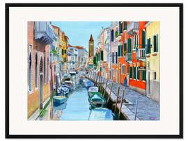 Gerahmter Kunstdruck Canal, Venice, 2016