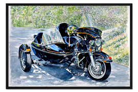 Gerahmter Kunstdruck Motocycle with Sidecar, 2009