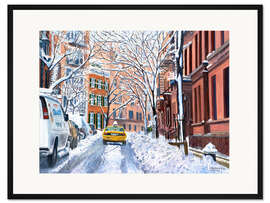 Gerahmter Kunstdruck Snow, West Village, NYC, 2012