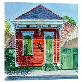 Acrylglasbild Shotgun House, New Orleans, 2013