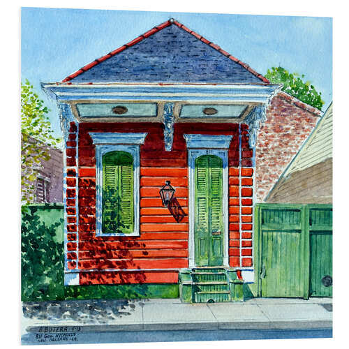 Foam board print Shotgun House, New Orleans, 2013