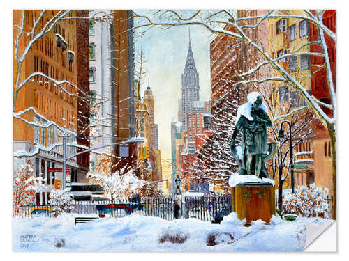 Wall sticker Gramercy Park, Snow, 2019