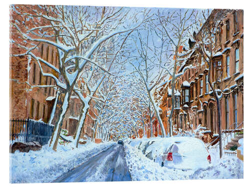 Tableau en verre acrylique Snow, Remsen Street, Brooklyn NY, 2012