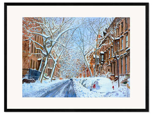 Framed art print Snow, Remsen Street, Brooklyn NY, 2012