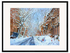 Framed art print Snow, Remsen Street, Brooklyn NY, 2012