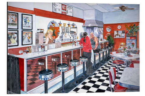 Tableau en aluminium Interior, Soda Fountain, NYC, 2012