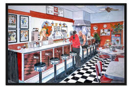 Gerahmter Kunstdruck Interieur, Soda Fountain, NYC, 2012