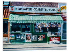 Aluminium print Newspaper Stand, West Village, NYC, 2012