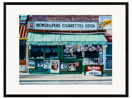 Kehystetty taidepainatus Newspaper Stand, West Village, NYC, 2012