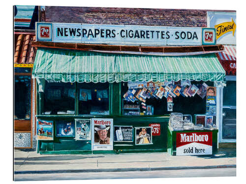 Stampa su plexi-alluminio Newspaper Stand, West Village, NYC, 2012