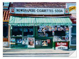 Selvklebende plakat Newspaper Stand, West Village, NYC, 2012