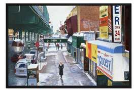 Gerahmter Kunstdruck Under the El, 86th Street, Brooklyn, 2010