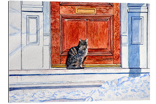 Gallery print Cat in Snow Waiting