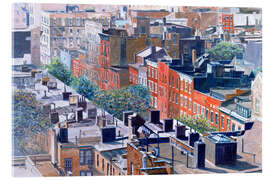 Akrylbilde Rooftops, Greenwich Village, West 13th Street, 1986