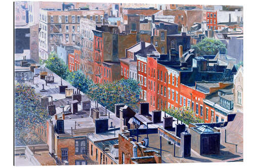 Tableau en plexi-alu Rooftops, Greenwich Village, West 13th Street, 1986