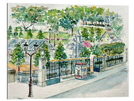 Tableau en plexi-alu Paris, Jardin Des Tuileries, 1986