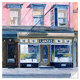 Selvklebende plakat Lanza's Restaurant, 11th Street, East Village, 1994