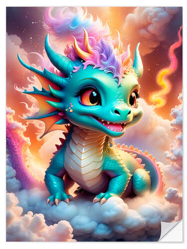 Naklejka na ścianę Baby Dragon