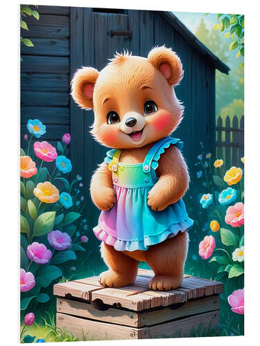 Quadro em PVC Cuddly Country Bear