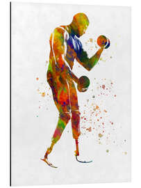 Magnettafel Parathlet beim Hanteltraining