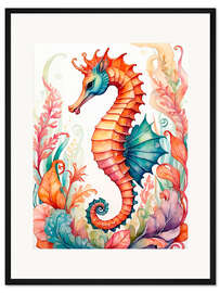 Gerahmter Kunstdruck Magisches Seepferdchen