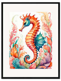 Impresión de arte enmarcada Magical Seahorse