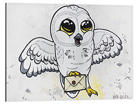 Aluminium print Snow Owl