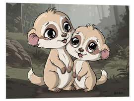 Foam board print Meerkat Couple