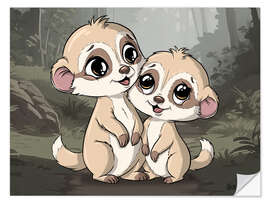 Wall sticker Meerkat Couple