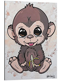 Tableau en aluminium Baby Monkey